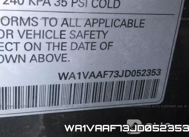 WA1VAAF73JD052353 фото 10