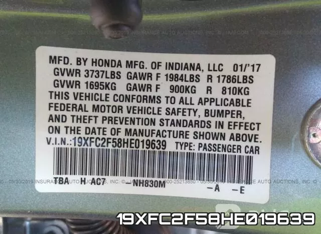 19XFC2F58HE019639 фото 10