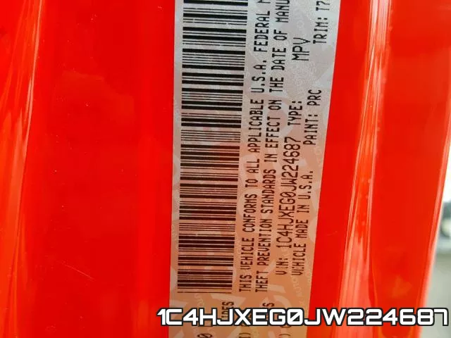 1C4HJXEG0JW224687 фото 2