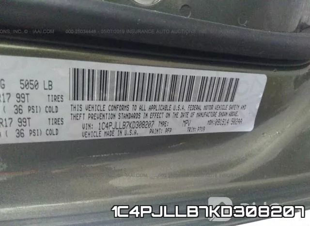 1C4PJLLB7KD308207 фото 10