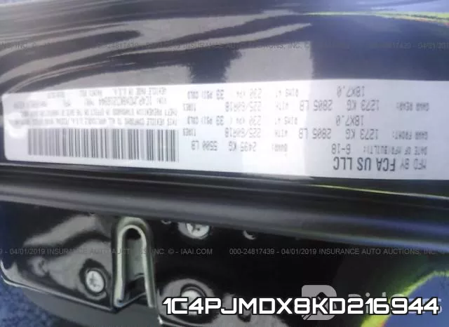 1C4PJMDX8KD216944 фото 10