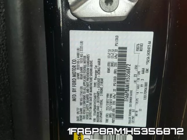 1FA6P8AM1H5356872 фото 2