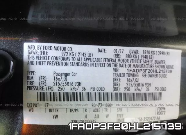 1FADP3F20HL215739 фото 10