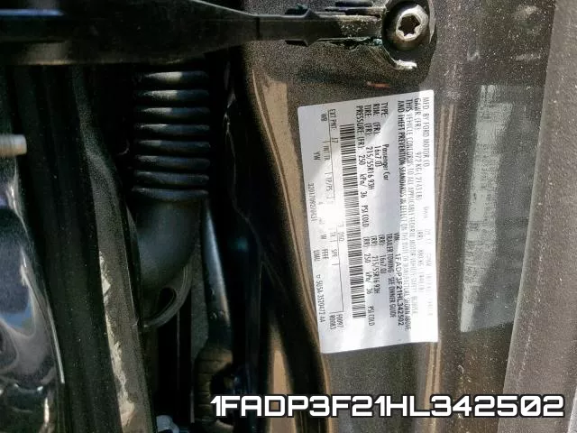 1FADP3F21HL342502 фото 2