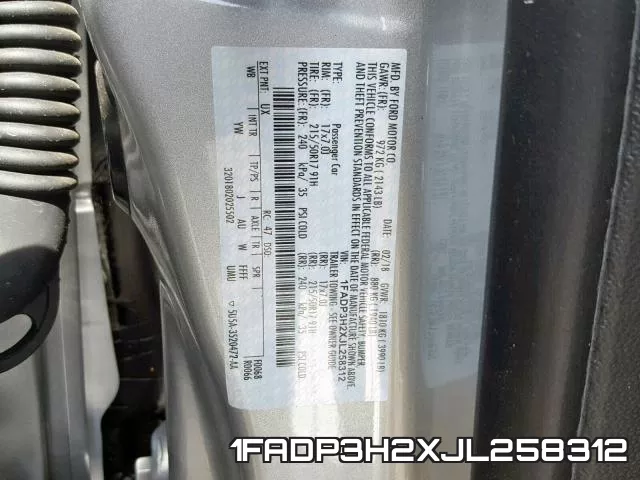 1FADP3H2XJL258312 фото 2