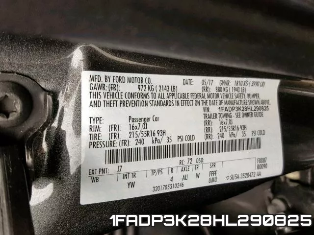1FADP3K28HL290825 фото 2