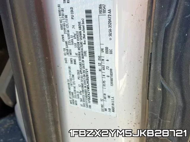 1FBZX2YM5JKB28721 фото 2