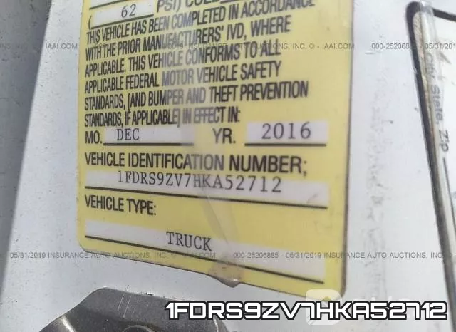1FDRS9ZV7HKA52712 фото 10