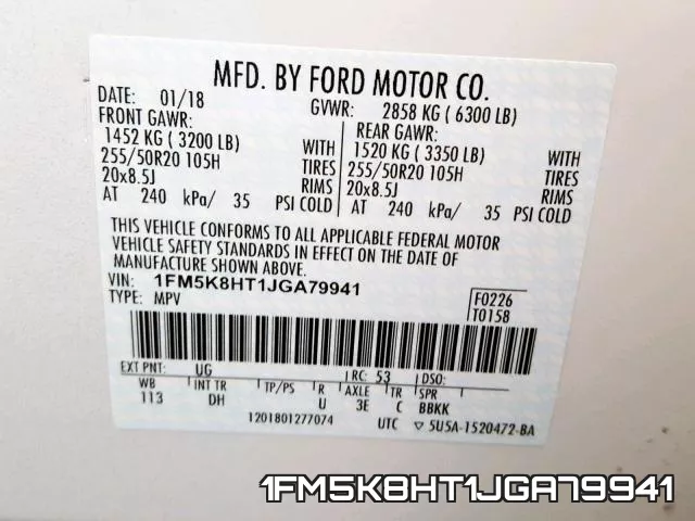 1FM5K8HT1JGA79941 фото 2