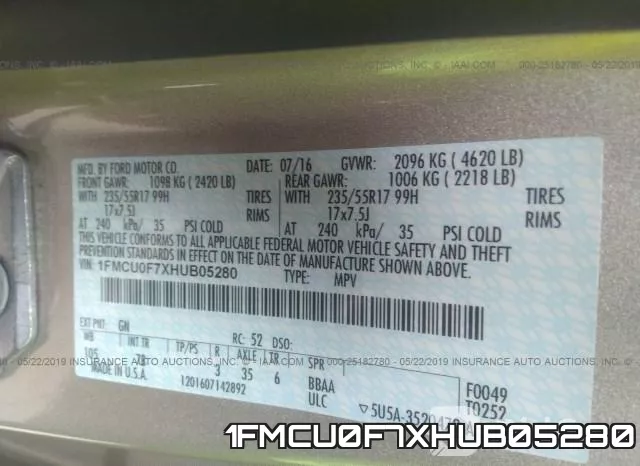 1FMCU0F7XHUB05280 фото 10