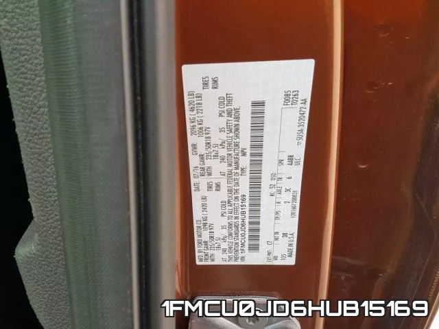 1FMCU0JD6HUB15169 фото 2