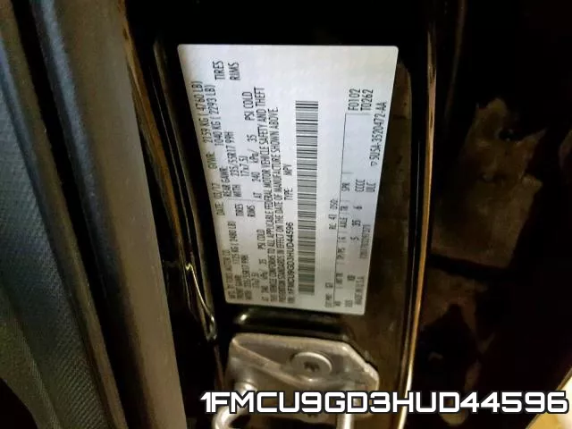 1FMCU9GD3HUD44596 фото 2