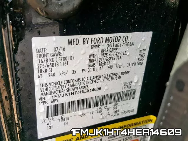 1FMJK1HT4HEA14609 фото 2