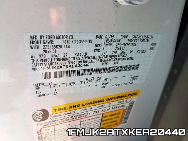 1FMJK2ATXKEA20440 фото 2