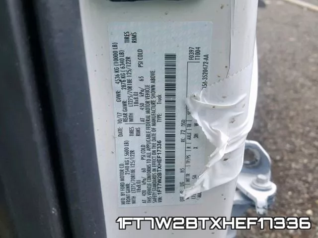 1FT7W2BTXHEF17336 фото 2