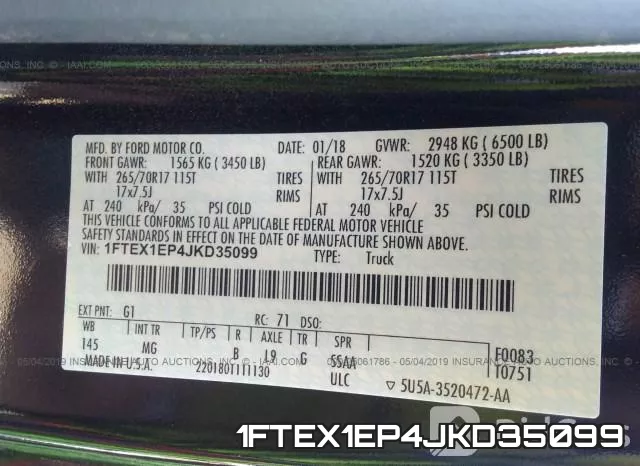 1FTEX1EP4JKD35099 фото 10