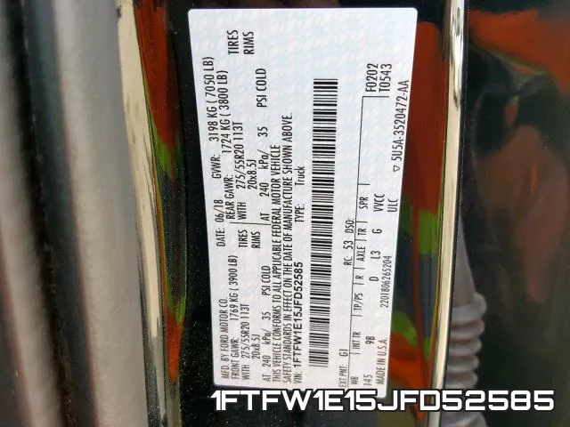 1FTFW1E15JFD52585 фото 2