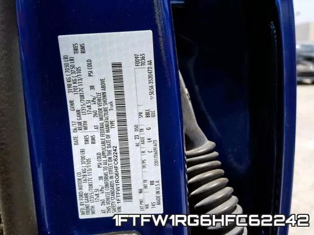 1FTFW1RG6HFC62242 фото 2