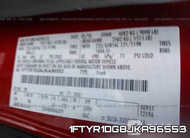 1FTYR1DG8JKA96553 фото 9