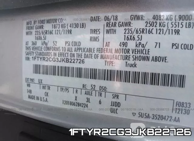 1FTYR2CG3JKB22726 фото 10