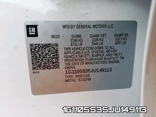 1G1105S35JU149113 фото 2