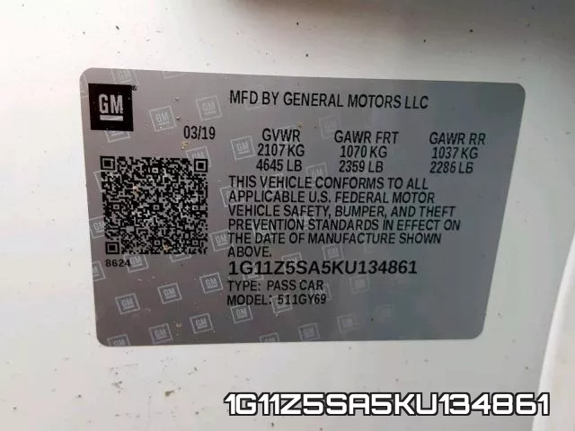 1G11Z5SA5KU134861 фото 2