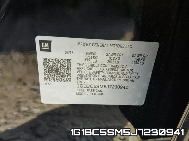 1G1BC5SM5J7230941 фото 2