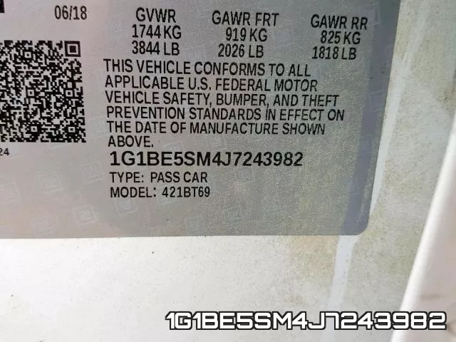 1G1BE5SM4J7243982 фото 2
