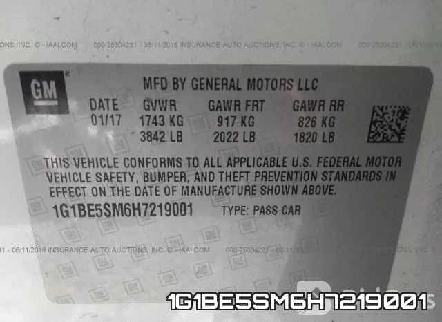 1G1BE5SM6H7219001 фото 10