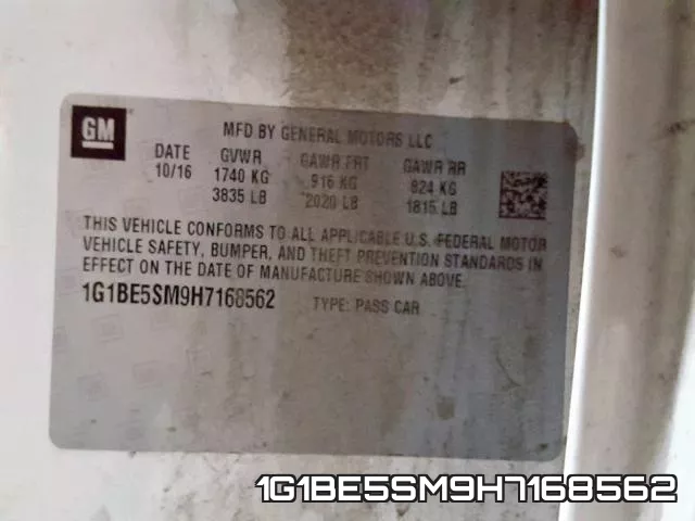 1G1BE5SM9H7168562 фото 2