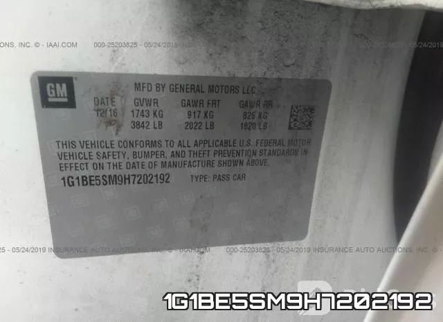 1G1BE5SM9H7202192 фото 9