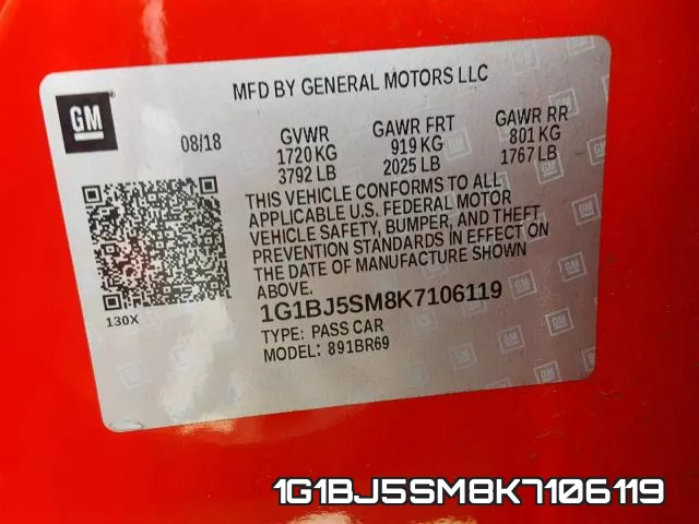 1G1BJ5SM8K7106119 фото 2