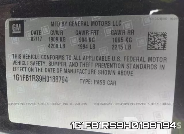 1G1FB1RS9H0188794 фото 10