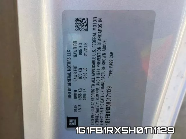1G1FB1RX5H0171129 фото 2