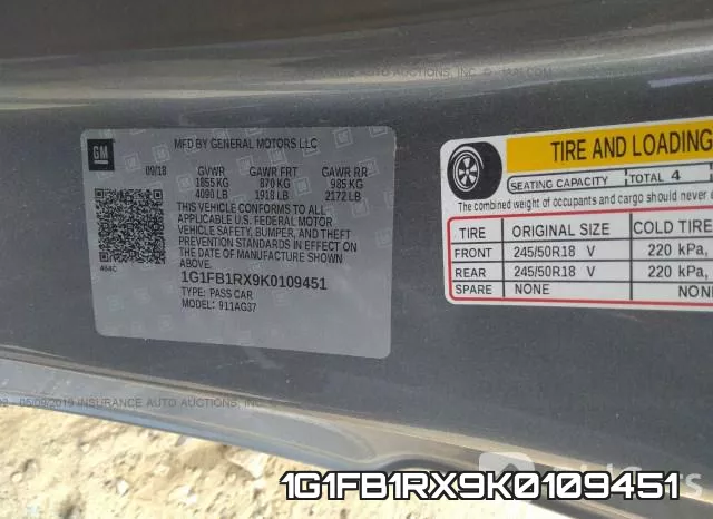 1G1FB1RX9K0109451 фото 10