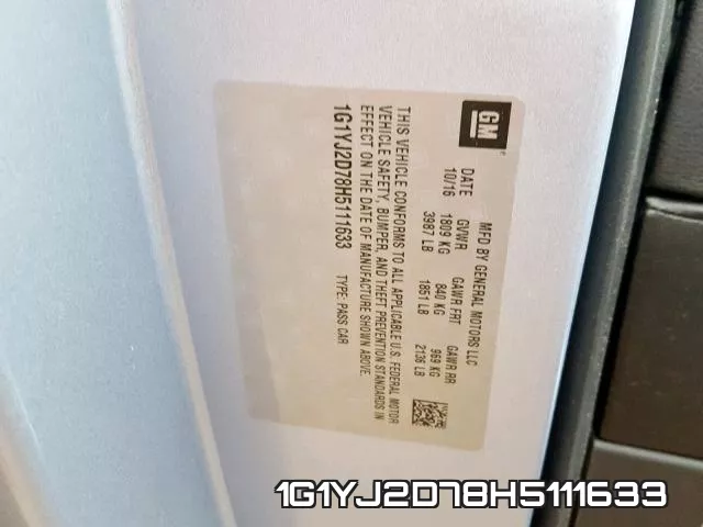 1G1YJ2D78H5111633 фото 2