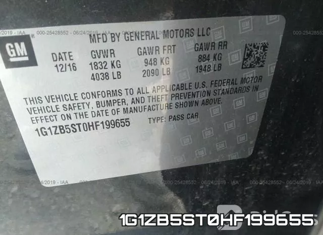 1G1ZB5ST0HF199655 фото 10