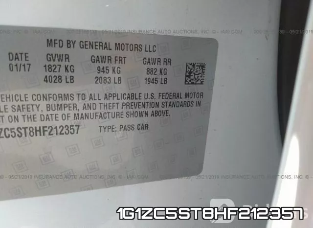 1G1ZC5ST8HF212357 фото 10