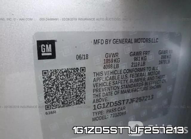 1G1ZD5ST7JF257213 фото 10