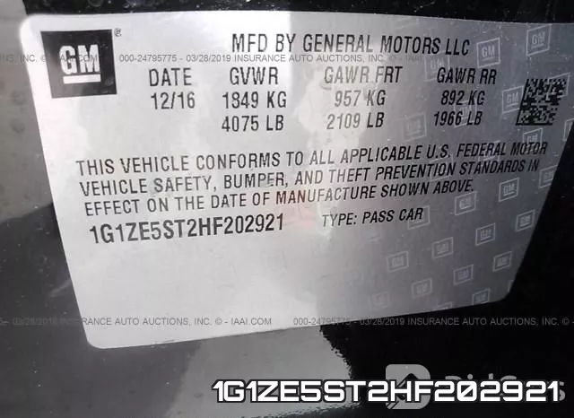 1G1ZE5ST2HF202921 фото 10