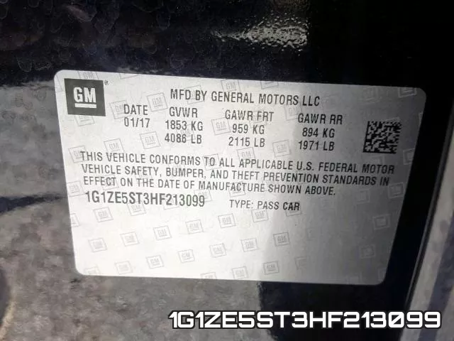 1G1ZE5ST3HF213099 фото 2