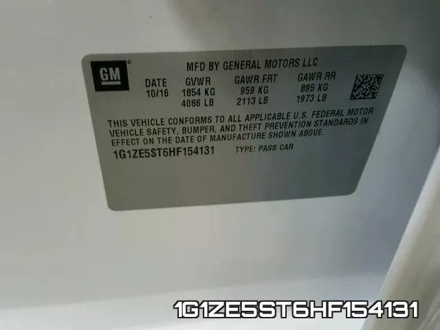 1G1ZE5ST6HF154131 фото 2