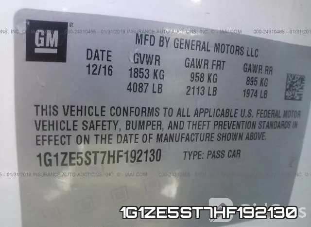 1G1ZE5ST7HF192130 фото 10