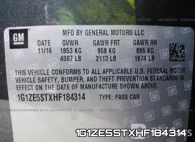 1G1ZE5STXHF184314 фото 10
