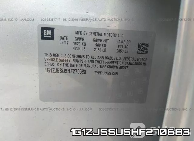 1G1ZJ5SU5HF270683 фото 10