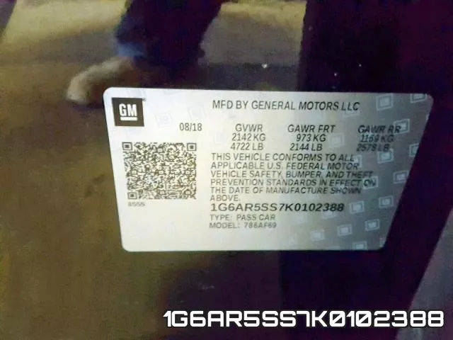 1G6AR5SS7K0102388 фото 2