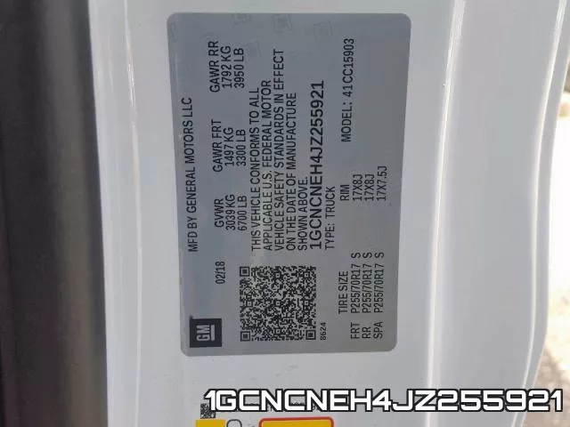 1GCNCNEH4JZ255921 фото 2