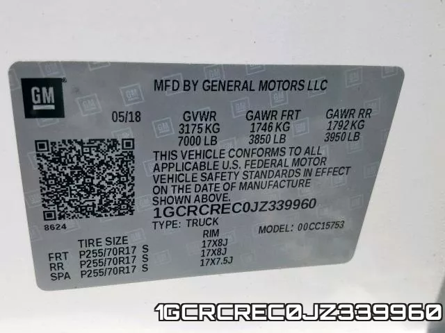 1GCRCREC0JZ339960 фото 2