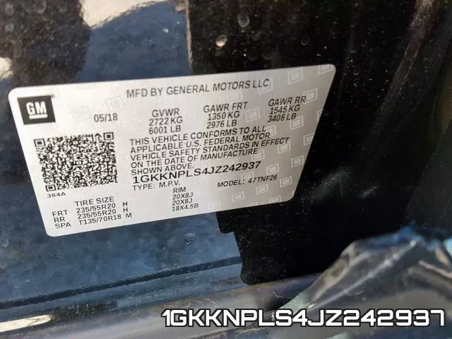 1GKKNPLS4JZ242937 фото 2