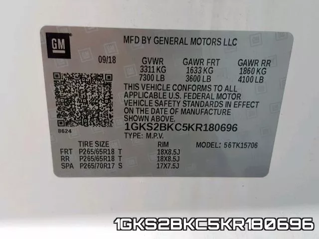 1GKS2BKC5KR180696 фото 2